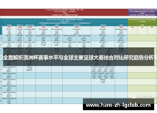 全面解析澳洲杯赛事水平与全球主要足球大赛综合对比研究趋势分析